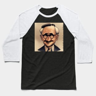 Friedrich A Hayek | Cartoon style Baseball T-Shirt